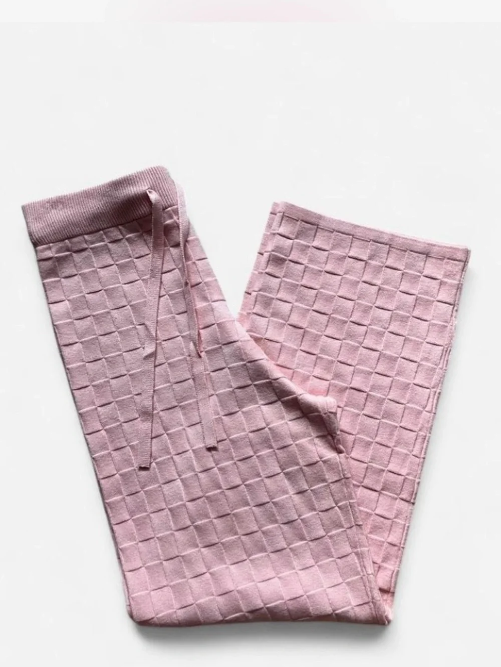 Double Zero Y2K pink Knit Drawstring sweats size M